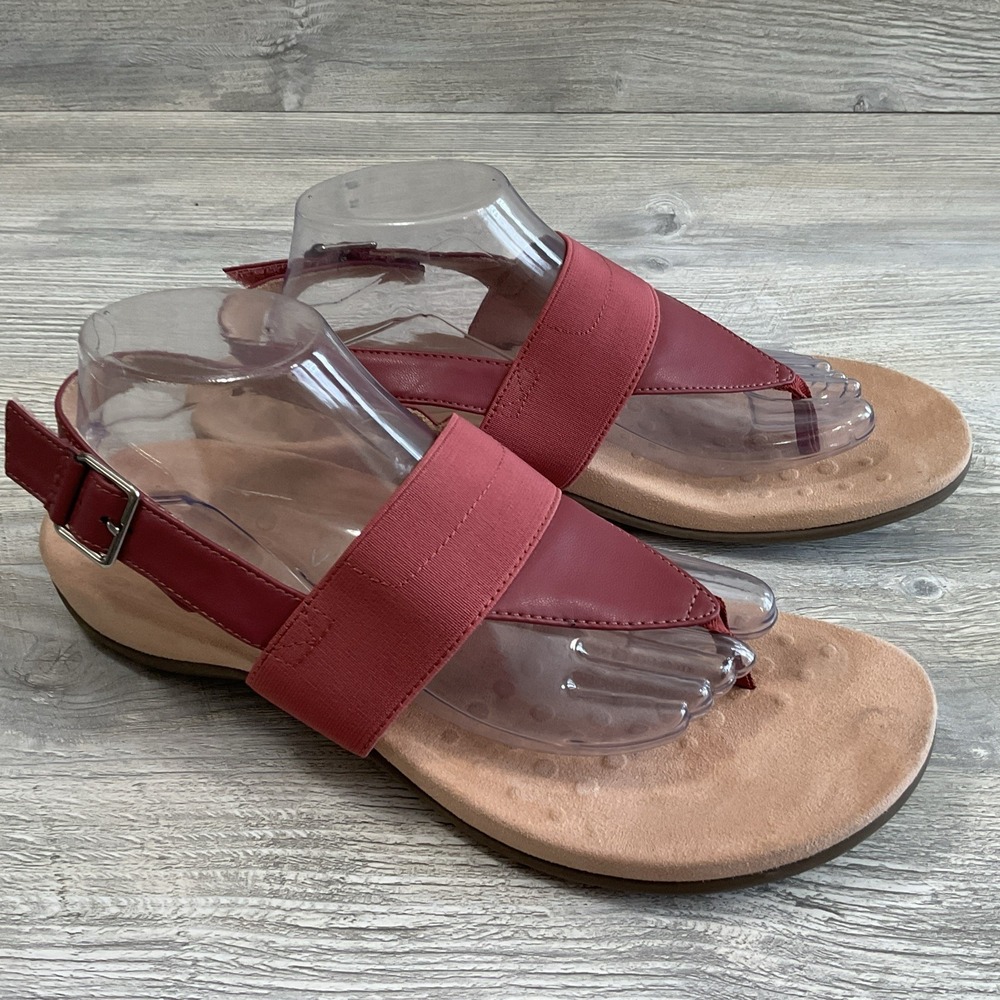 Vionic Danita Strap Sandals Shoes Beige Macaroon Sling Back Women's Size 11